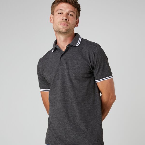 AWDis Stretch Tipped Piqué Polo Shirt Thumbnail