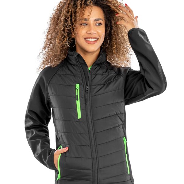 Result Genuine Recycled Black Compass Padded Jacket Thumbnail