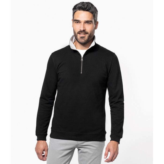Kariban Trucker Zip Neck Sweatshirt Thumbnail